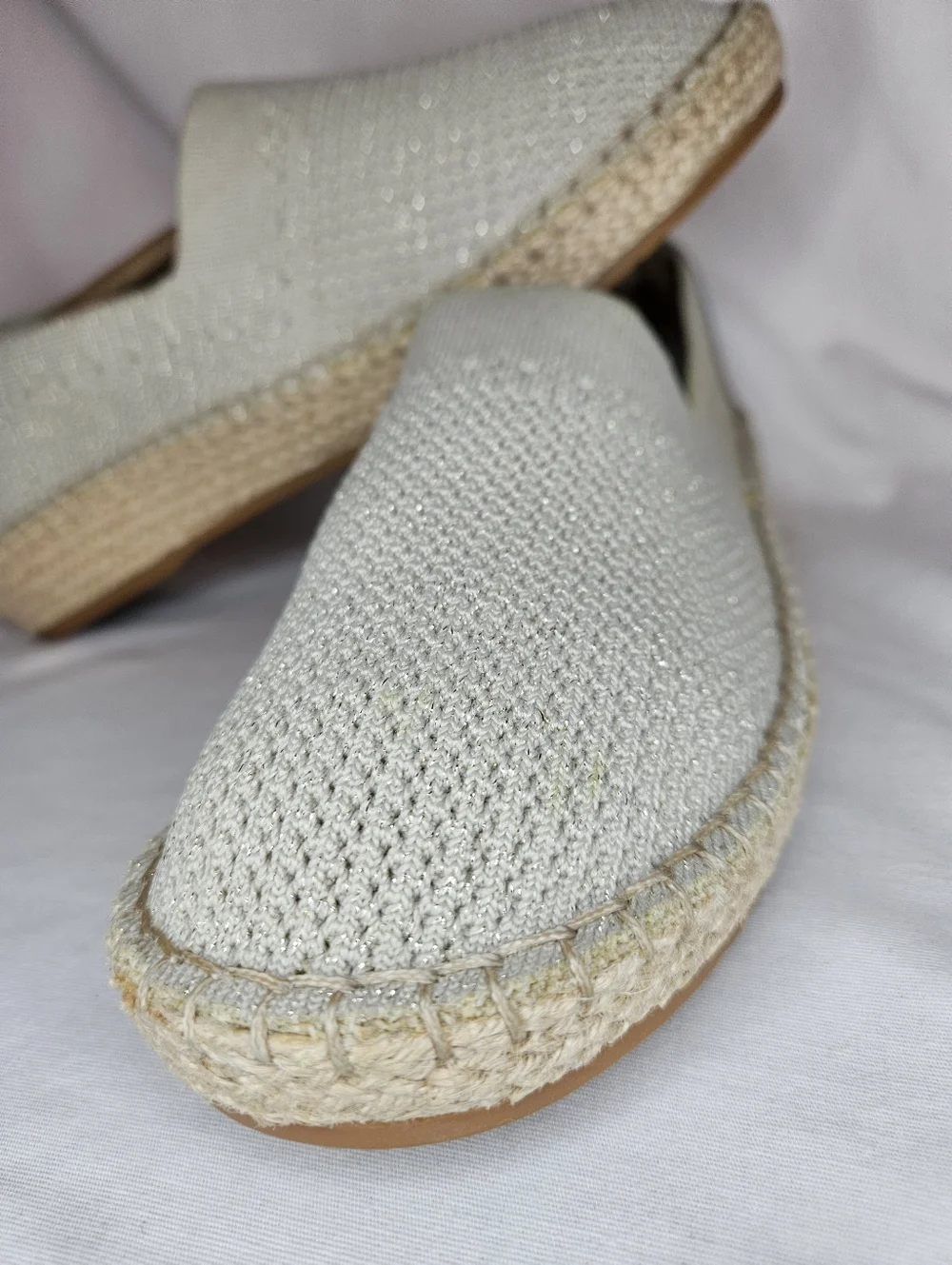 Cole Haan Cloud Feel Stretch Knit Espadrille Hawthorn Gold NWT Foam Comfy Slipon